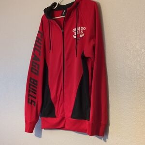 Chicago Bulls Men's Large NBA  Zip up Hoodie Red and Black Apparel